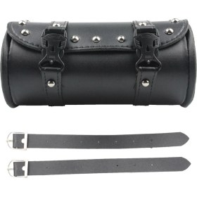 Resim Savakan Motosiklet Alet Çantası Pu Deri Rulo Namlu Saklama Torbaları Motosiklet Için (Yurt Dışından) 