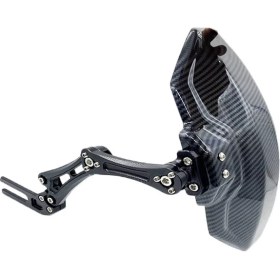 Resim Merpa Motosiklet Çamurluk Sıyırıcı Cnc Alüminyum Kol Plastik Karbon Desen SİYAH 