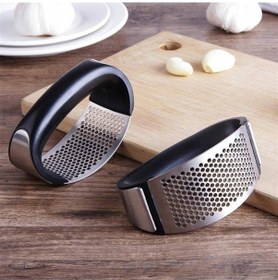 Resim Yeni Sarımsak Ezici Paslanmaz Çelik Garlic Press 4741 Ahşap - Pudra 