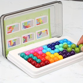 Resim Renkli Boncuklar ve Numaralı Izgara ile 3D Mantık Bulmaca Oyunu - 6-12 Yaş Çocuklar için Orta Seviye Beyin Egzersizi Oyuncak, Uzamsal Akıl Yürütme & Sorun Çözme Becerileri, Beyaz, Eğitici Oyuncak | Numaralı Izgaralı Bulmaca | Düzenlenmiş Oyun Kurulumu 