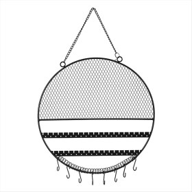 Resim Dadata Yuvarlak Büyük Mücevher Rafı Örgü Metal Küpeler Küpeler Depolama Asılı Raf Bilezik Kolye Takı Mücevher Standı (Yurt Dışından) 