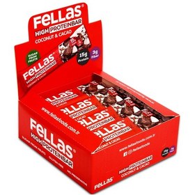 Resim Fellas Yüksek Protein Bar - Hindistan Cevizi 45g x 12 Adet 