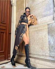 Resim 1Moda1Tarz Kadın İthal Kumaştan Gömlek Yaka Kaşe Kuşak Detaylı Astarlı Tasarım Kaban 