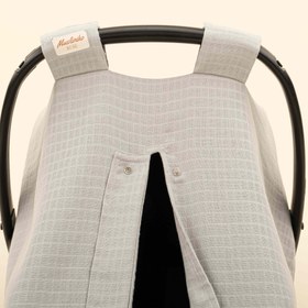 Resim Puset Örtüsü - Tek Taraflı - Gri Muslin 