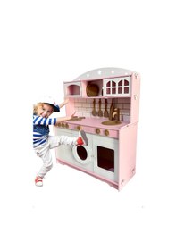 Resim Eğlenceli Ahşap Çocuk Oyuncak Mutfak Seti 