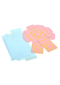 Resim Hediyelik Karton Kapak Pembe Gold Varaklı Asetat Kutu 8x8x16.5cm 