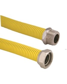 Resim MKS Kombi Şofben Ts 13890 Doğalgaz Bağlantı Flexi Hortumu 60 cm 3/4 " Makaronlu Yeni Tip Paslanmaz 