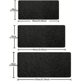 Resim Oyun Mouse Pad Büyük Keçe Sümen Klavye Mat Masa Koruyucu 3mm Antrasit Renk 90x45cm 