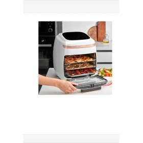 Resim Beyaz Sıcak Hava Fritözü, Hızlı ve Sağlıklı Pişirme, Pratik Kullanım 
