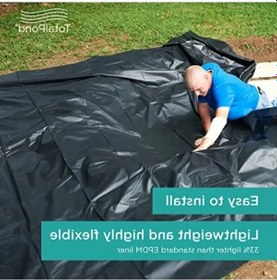 Resim Orta Büyüklükte Gölet Astarı, 10 X 13 Fit 