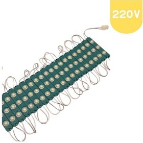 Resim 220 Volt 2 Watt 3 Lensli Yeşil 2835 Smd Led Modül Ip65 5 Adet Modül 