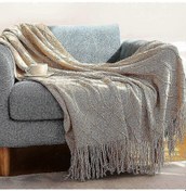 Resim Nordic Örme Battaniye - Yumuşak, Dokulu Ve Sağlam, Avrupa'da Kanepe, Yatak Ve Noel Dekorasyonu İçin 150x230 Cm Cl-haki 