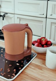 Resim Akkoyunlu home Elektirikli Su Isıtıcı Kettle Kaşıklı Çay ve Kahve Kettle Su Isıtıcı 900 ml 220V 