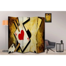 Resim Şans Temalı Özel Tasarım Paravan Room Divider 180 x 200 cm 