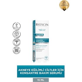 Resim Bioxcin Acnium Akneye Eğilimli Ciltler İçin Konsantre Bakım Serumu 15 Ml Salisilik Asit Çay Ağacı Niasinamid 