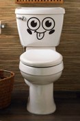 Resim Tilki Dünyası Gülen Yüz Klozet Kapağı ve Banyo Sticker 