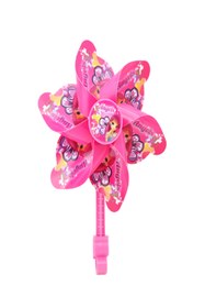 Resim Cin Pembe Bisiklet Aksesuar Seti - Rüzgar Gülü, Elcik Süsü ve Aynalı Zil 