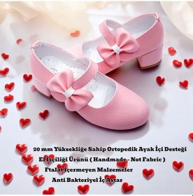 Resim Beebron Ortopedik Topuklu Abiye Kız Çocuk Ayakkabı Soft Series Abiayk2401 Pembe Pembe 