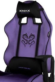 Resim XMAX Rio Balerion Terletmez Kadife Kumaş Mor Gaming Oyuncu Koltuğu 120 Kg Taşır 