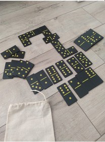 Resim Ahşap Yıldızlı Domino Büyük Boy 8 Cm 4 Cm 