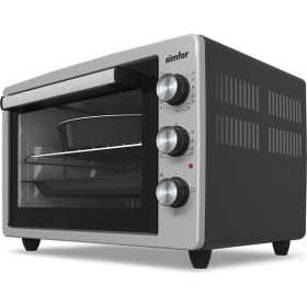Resim Simfer 3426 İnox Gri 34 LT Statik Mini/Midi Fırın - 4 Fonksiyon, Programlanabilir Pişirme & Isı Kontrol 