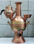 Resim Bakır 1 Demlik Tombul Model 4 L Semaver 