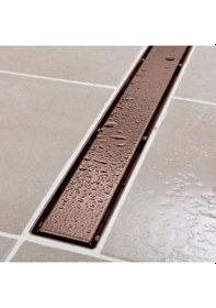Resim Sukar Line 6 Bronz Plain 60cm Izgaralı Duş Kanalı 1156-1036000-51 