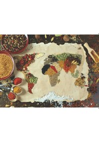 Resim Anatolian 1000 Parça Puzzle Baharatlı Dünya Haritası (Herbal Worl 