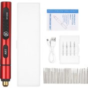 Resim Springsun 3 Hızlı Mini Kablosuz Döner Alet: 5v Usb Şarj, 4 Taşlama Ucu İle Zımpara, Cila, Delme, Gravür Ve Dıy 