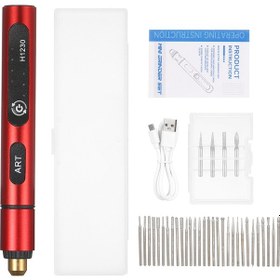 Resim Springsun 3 Hızlı Mini Kablosuz Döner Alet: 5v Usb Şarj, 4 Taşlama Ucu İle Zımpara, Cila, Delme, Gravür Ve Dıy 