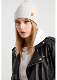 Resim Kadın Balıkçı Style %100 Pamuklu Kaşkorse, Terletmez, Ultra Hafif, Yumuşak Bere - Standart / Melanj Açık Gri Melanj Açık Gri 