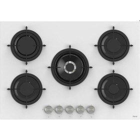 Resim Ferre Flowart QMS63CB - RS036 Woklu 75cm Ocak 2li Cam Ankastre Set 