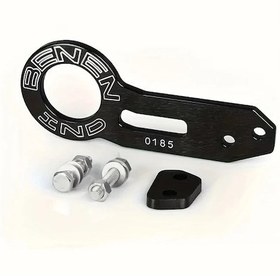 Resim Xuweiwei Jdm Racing Siyah Aluminyum Alaşım Arka Çekme Kancası Modifiye Ben Araç Römork Kancası 