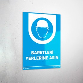 Resim Baretleri Yerlerine Asın Levhası - 20x30 cm / Kompozit 