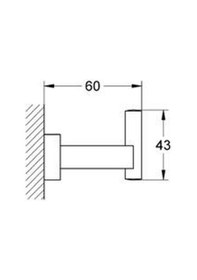 Resim Grohe Eurocube Bornoz Askısı - 40511001 Çok Renkli 