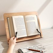 Resim Yetişkinler ve Üniversite Öğrencileri için Ahşap Kitap Standı, Geçici Raf Desteği 