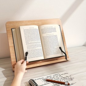 Resim Yetişkinler ve Üniversite Öğrencileri için Ahşap Kitap Standı, Geçici Raf Desteği 