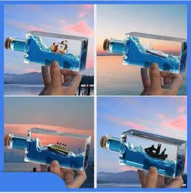 Resim Batmayan Gemi Şişe Akvaryum Diğer 