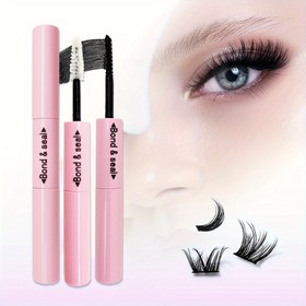 Resim Tek Paket İçinde Çift Amaçlı Kirpik Yapıştırıcısı ve Sızdırmazlık, Su Geçirmez ve Hızlı Kuruyan, 72 Saat Kalıcı, Kullanıcı Dostu, Rahat Uygulayıcı ile Birlikte Gelir, Ev Kullanımı İçin İdeal, Başlangıç Seviyesi İçin Mükemmel 