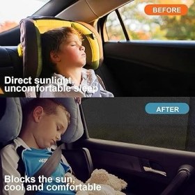 Resim Yan Cam Perdesi Oto Perde Güneşlik Sineklik 2 Adet Araç İçi Arka Camlar İçin Yüksek Kalite 