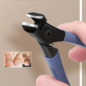 Resim 1pc Ergonomik Paslanmaz Çelik Tırnak Makası Kalın Tırnaklar için - Keskin Konkav Bıçak, Anti-Splash Tasarım, Konforlu Tutma Kolu, Erkekler ve Yaşlılar için Vücut Bakım Aracı 