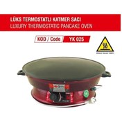 Resim YILDIZ J-181 Yk-25 2000w Elektrikli Lüks Termostatlı 50 Cm Ekmek,gözleme,börek Ve Katmer Sacı 