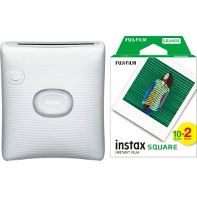 Resim Instax Sq Link Beyaz Ex D Akıllı Telefon Yazıcısı ve 20'li Film 