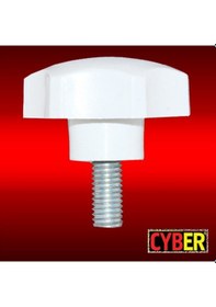 Resim M6X25 Civatalı Model No:1 Plastik Sıkma Kolu Beyaz 