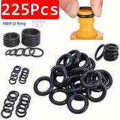 Resim 225 adet Premium Kauçuk O-Ring Assortment Kit - Yağ Dirençli Yıkama Korumaları, Çeşitli Boyutlar, Su Geçirmez Korumalar için Kılıf Yıkama Tipi, Siyah Oksit Kaplama, Tesisat Koruması | Kıvrılmış Yıkama Tipi | Yağ Dirençli Halkalar, Kauçuk Gasketler 