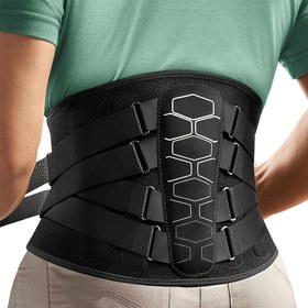 Resim Alt Sırt İçin 1 Adet Sırt Korse, Çift Taraf İçin Pulley Sistemi, Alt Sırt Desteği Kemer, Alt Sırt Pedli, Ergonomik Tasarım ve Çalışma, Ağır Kaldırma İçin Yumuşak Nefes Alabilen 3D Örme Malzeme 