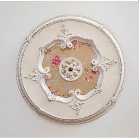 Resim Decogold Saray Tavan Oval Göbek Beyaz Altın 120 Cm 