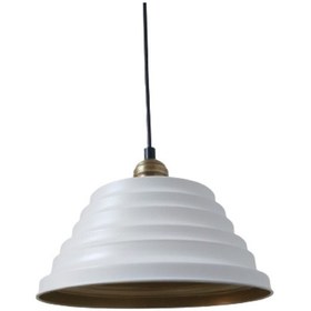 Resim Dylight Retro Metal Beyaz Içi Gold Dekoratif Rustik Tekli Sarkıt (537179169) 