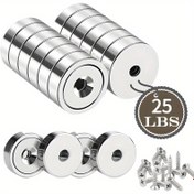 Resim 14 yuvarlak delikli manyetiklerin bir seti, her biri 11.34 KG tutabilir ve 18×3/5/10Mm ölçüsündedir. Endüstriyel, ev ve depolama uygulamaları dahil olmak üzere çeşitli senaryolarda kararlı yapışmayı sağlar. Güvenilir sabitleme ve metal objelere etkin erişim, endüstriyel montaj, ev düzenleme ve depo yönetimi için verimliliği artırmada önemlidir. Neodimiyum manyetik, ekstra güçlü manyetik, manyetik 