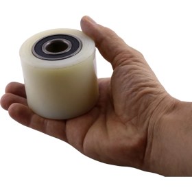 Resim 70X60X20 mm Transpalet Tekeri Rpr Rulmanlı Bilyalı Beyaz Tekerlek Palet Taşıma Arabası Tekeri 
